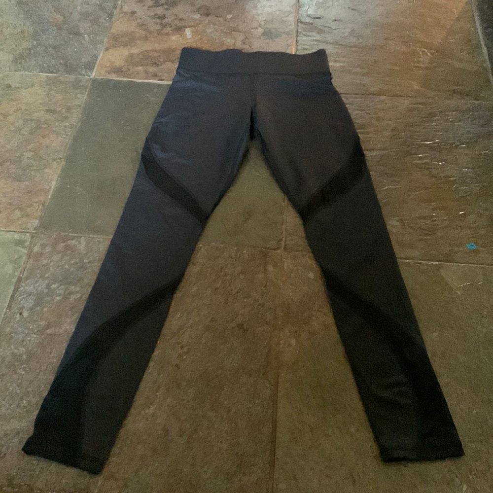 Michi Mesh Ribbed Black Leggings Size Small